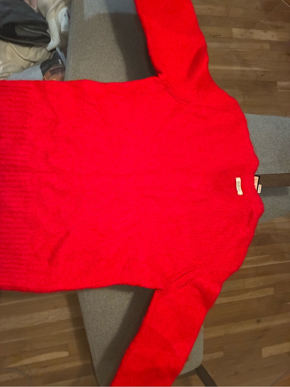 Gucci Vibrant Red Crewneck Women's Sweater